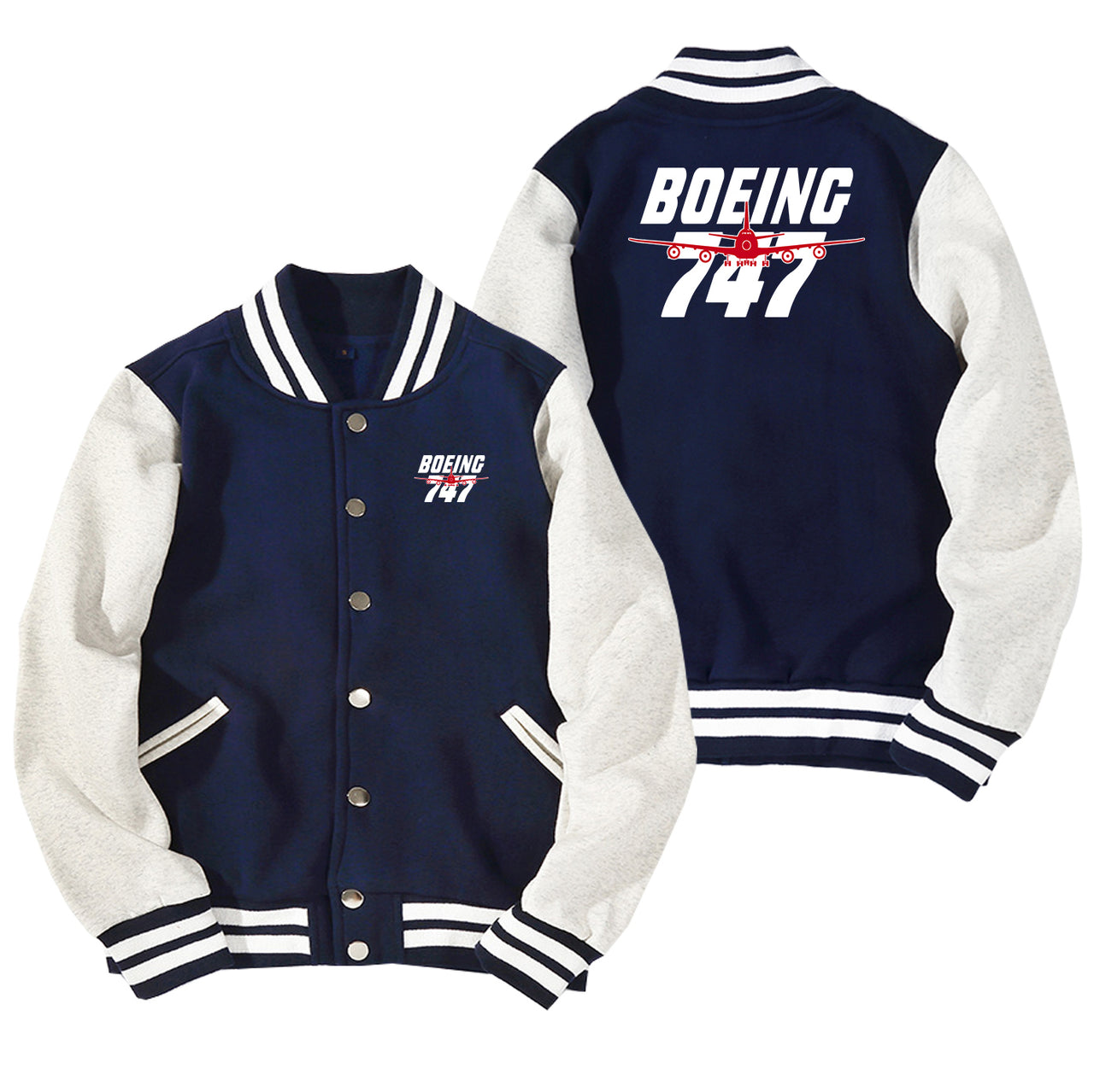 Amazing Boeing 747 Designed Baseball Style Jackets