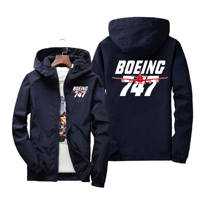 Amazing Boeing 747 Designed Windbreaker Jackets