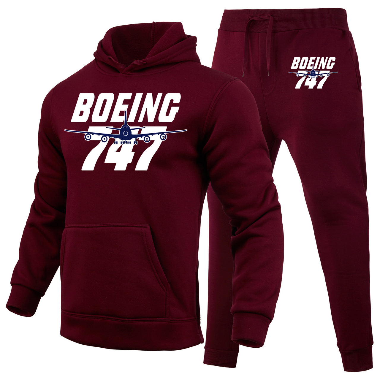 Amazing Boeing 747 Designed Hoodies & Sweatpants Set