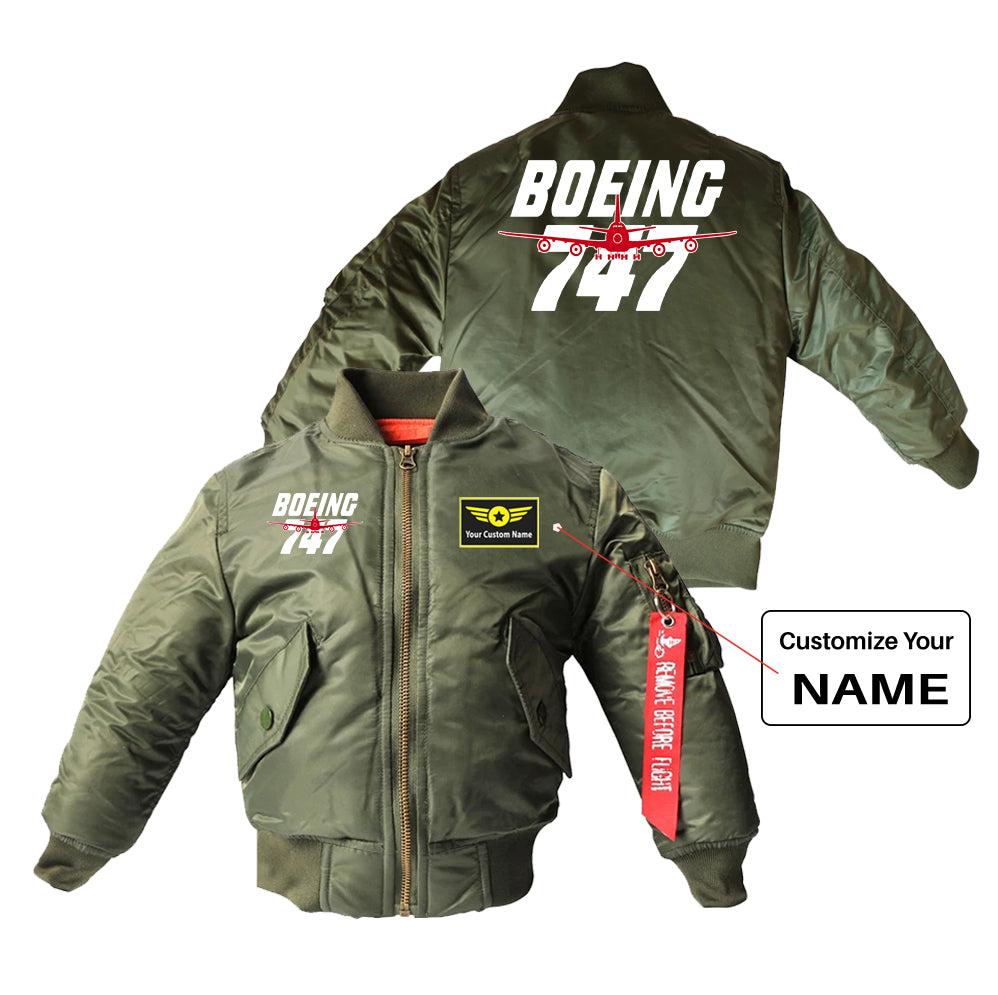 Amazing Boeing 747 Designed Children Bomber Jackets