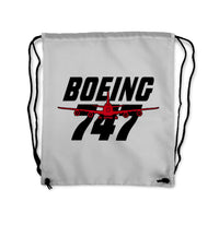 Thumbnail for Amazing Boeing 747 Designed Drawstring Bags