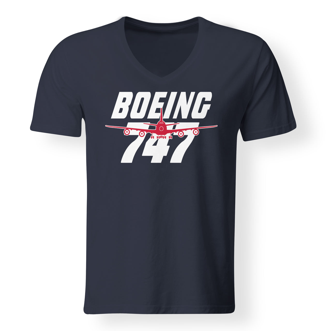 Amazing Boeing 747 Designed V-Neck T-Shirts