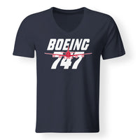 Thumbnail for Amazing Boeing 747 Designed V-Neck T-Shirts