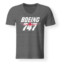 Thumbnail for Amazing Boeing 747 Designed V-Neck T-Shirts