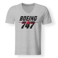 Thumbnail for Amazing Boeing 747 Designed V-Neck T-Shirts