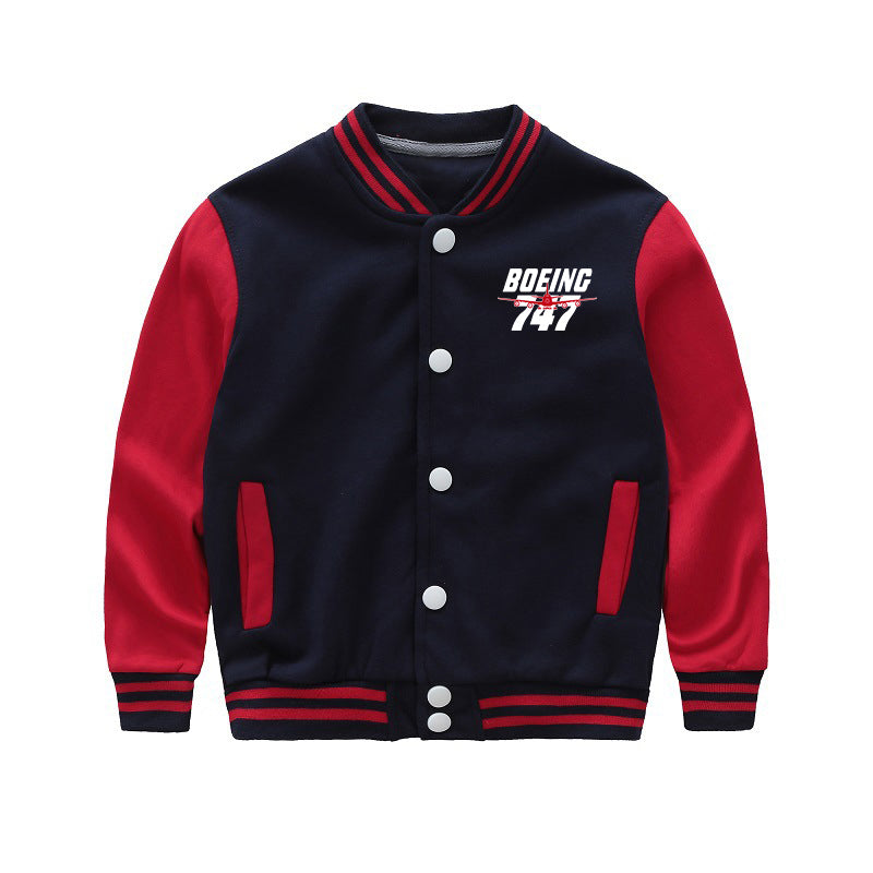 Amazing Boeing 747 Designed "CHILDREN" Baseball Jackets