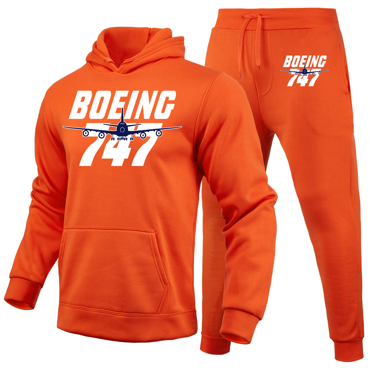 Amazing Boeing 747 Designed Hoodies & Sweatpants Set