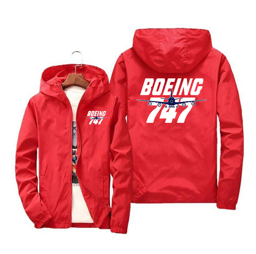 Amazing Boeing 747 Designed Windbreaker Jackets