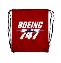 Thumbnail for Amazing Boeing 747 Designed Drawstring Bags