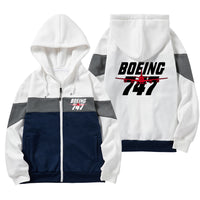 Thumbnail for Amazing Boeing 747 Designed Colourful Zipped Hoodies