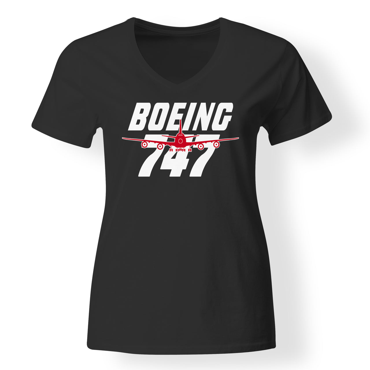 Amazing Boeing 747 Designed V-Neck T-Shirts