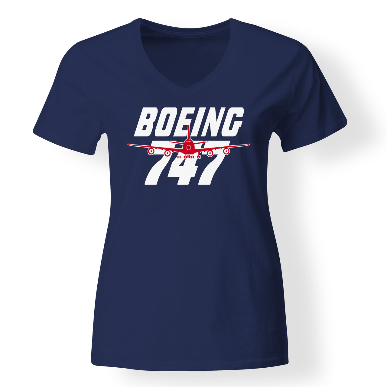 Amazing Boeing 747 Designed V-Neck T-Shirts