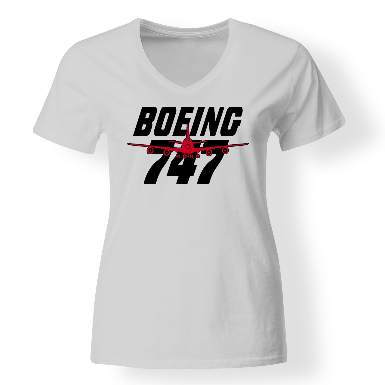 Amazing Boeing 747 Designed V-Neck T-Shirts