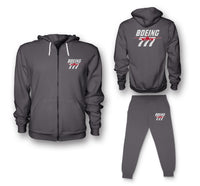 Thumbnail for Amazing Boeing 777 Designed Zipped Hoodies & Sweatpants Set