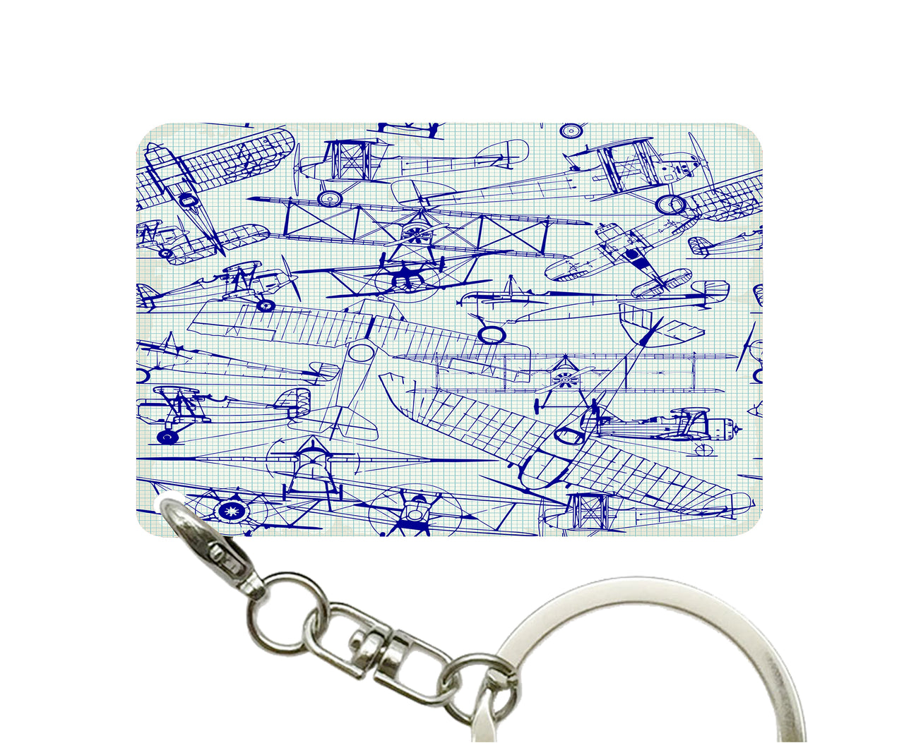 Amazing Drawings of Old Aircrafts Designed Key Chains