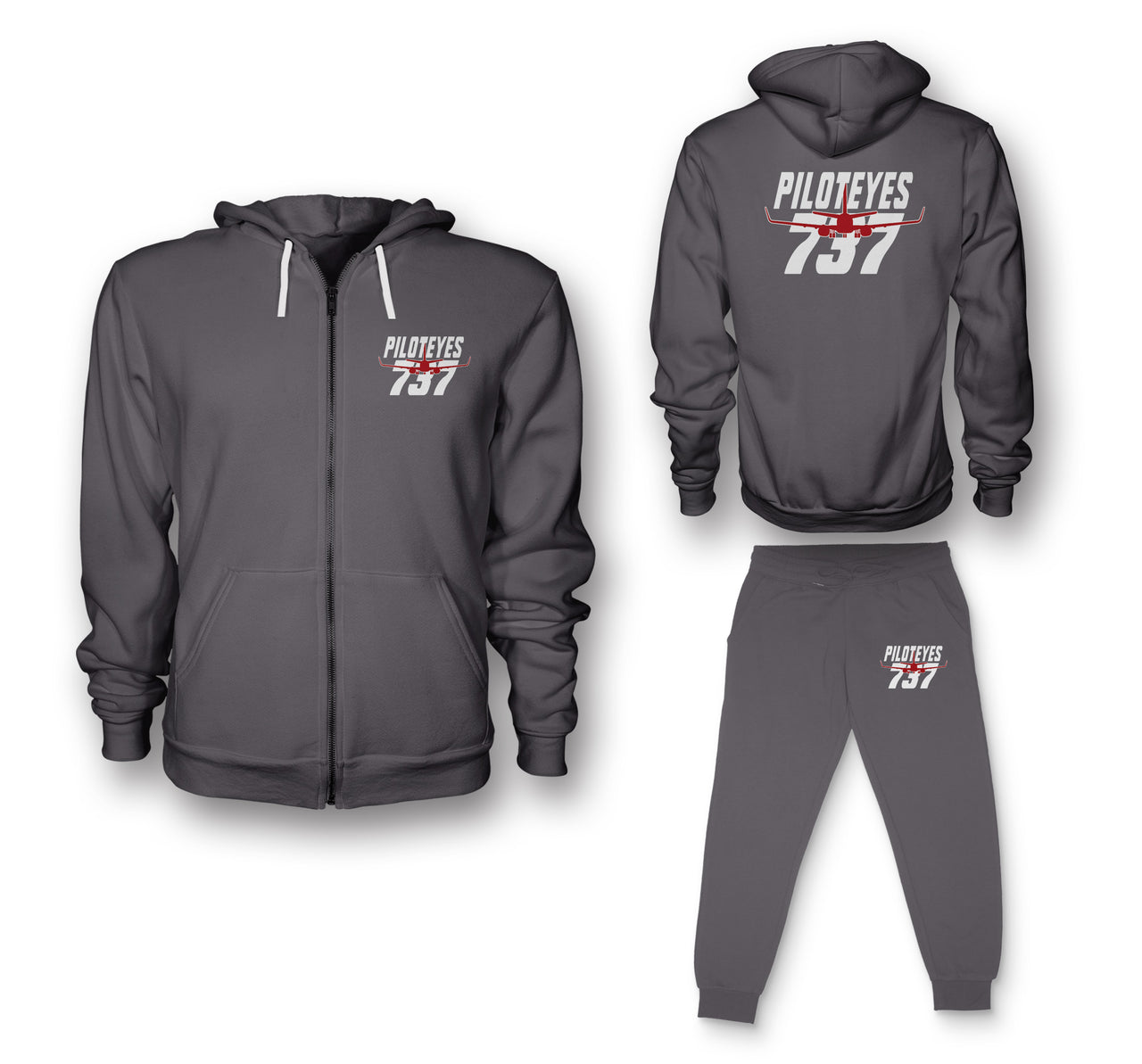 Amazing Piloteyes737 Designed Zipped Hoodies & Sweatpants Set