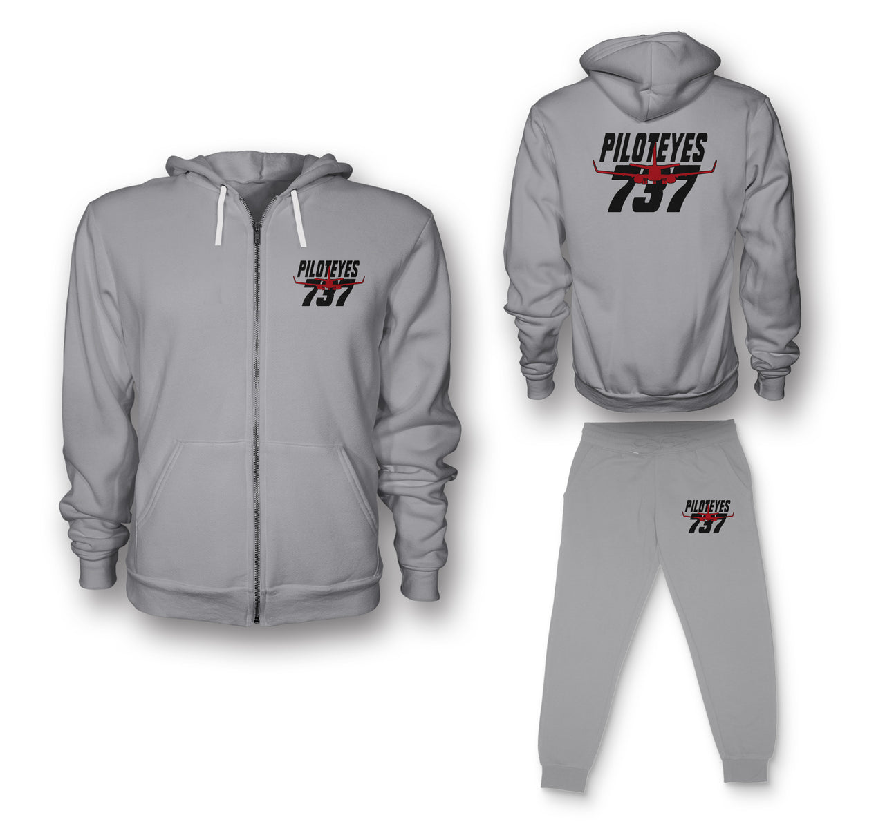 Amazing Piloteyes737 Designed Zipped Hoodies & Sweatpants Set