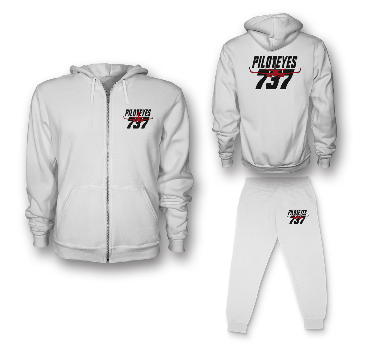 Amazing Piloteyes737 Designed Zipped Hoodies & Sweatpants Set