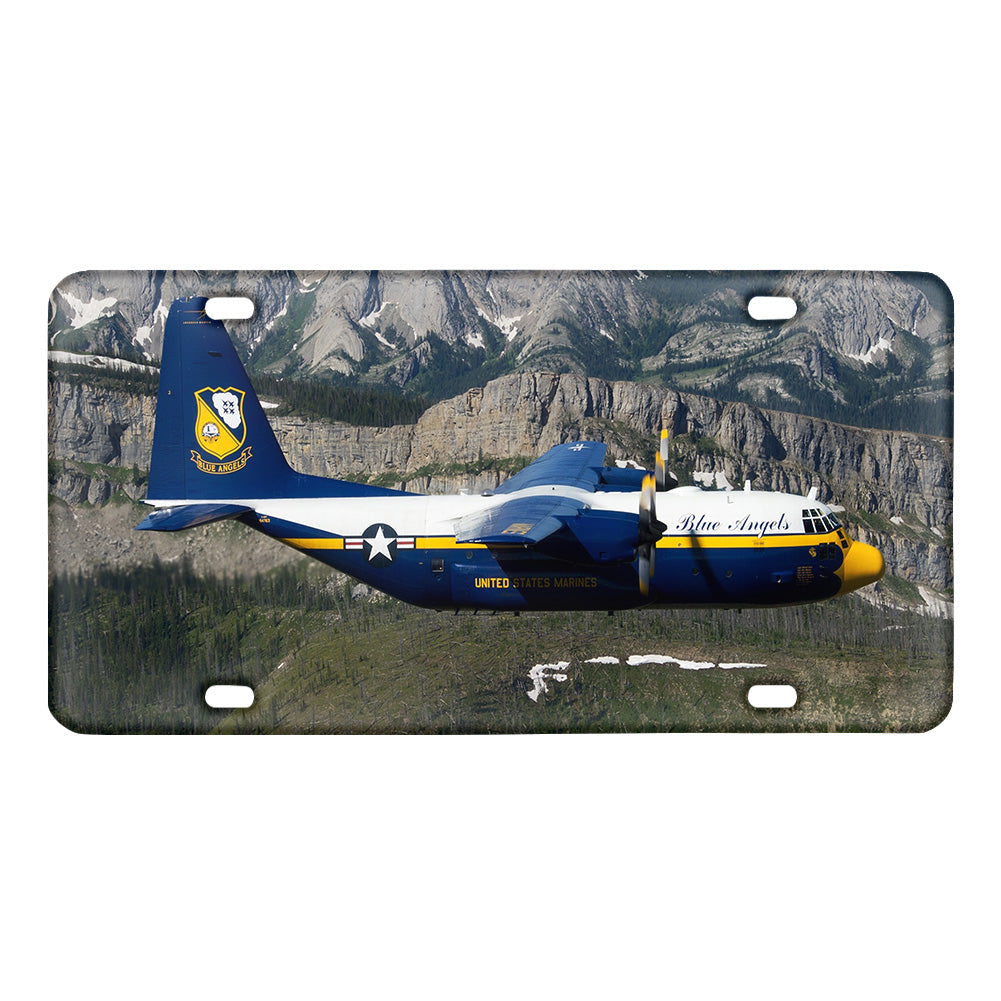 Amazing View with Blue Angels Aircraft Designed Metal (License) Plates