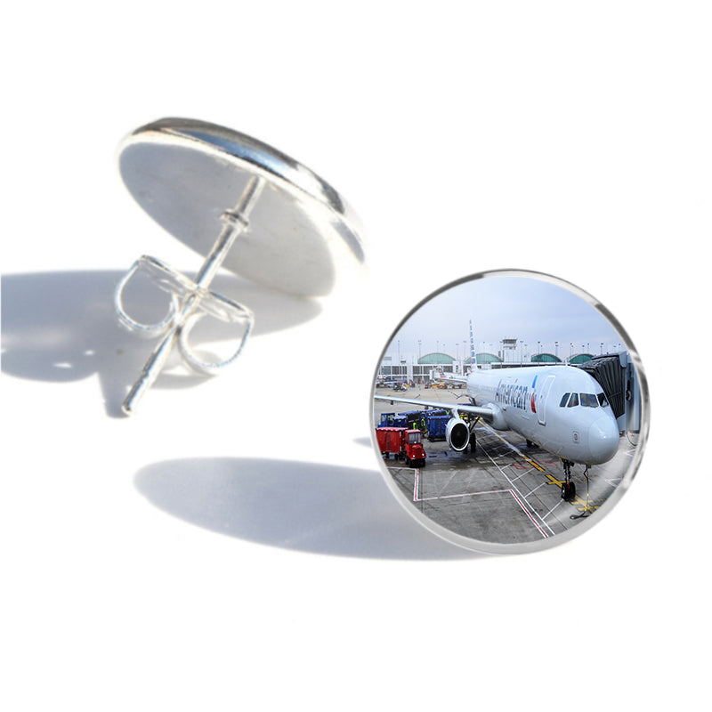 American Airlines A321 Designed Stud Earrings