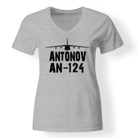 Thumbnail for Antonov AN-124 & Plane Designed V-Neck T-Shirts