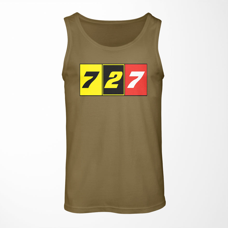 Flat Colourful 727 Designed Tank Tops