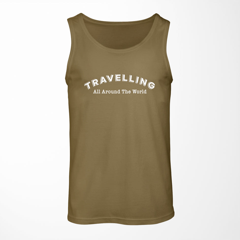 Travelling All Around The World Designed Tank Tops