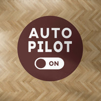 Thumbnail for Auto Pilot ON Designed Carpet & Floor Mats (Round)