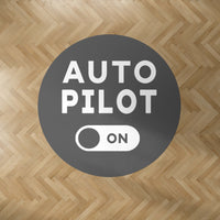 Thumbnail for Auto Pilot ON Designed Carpet & Floor Mats (Round)