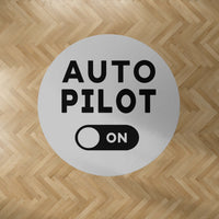 Thumbnail for Auto Pilot ON Designed Carpet & Floor Mats (Round)