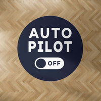 Thumbnail for Auto Pilot Off Designed Carpet & Floor Mats (Round)