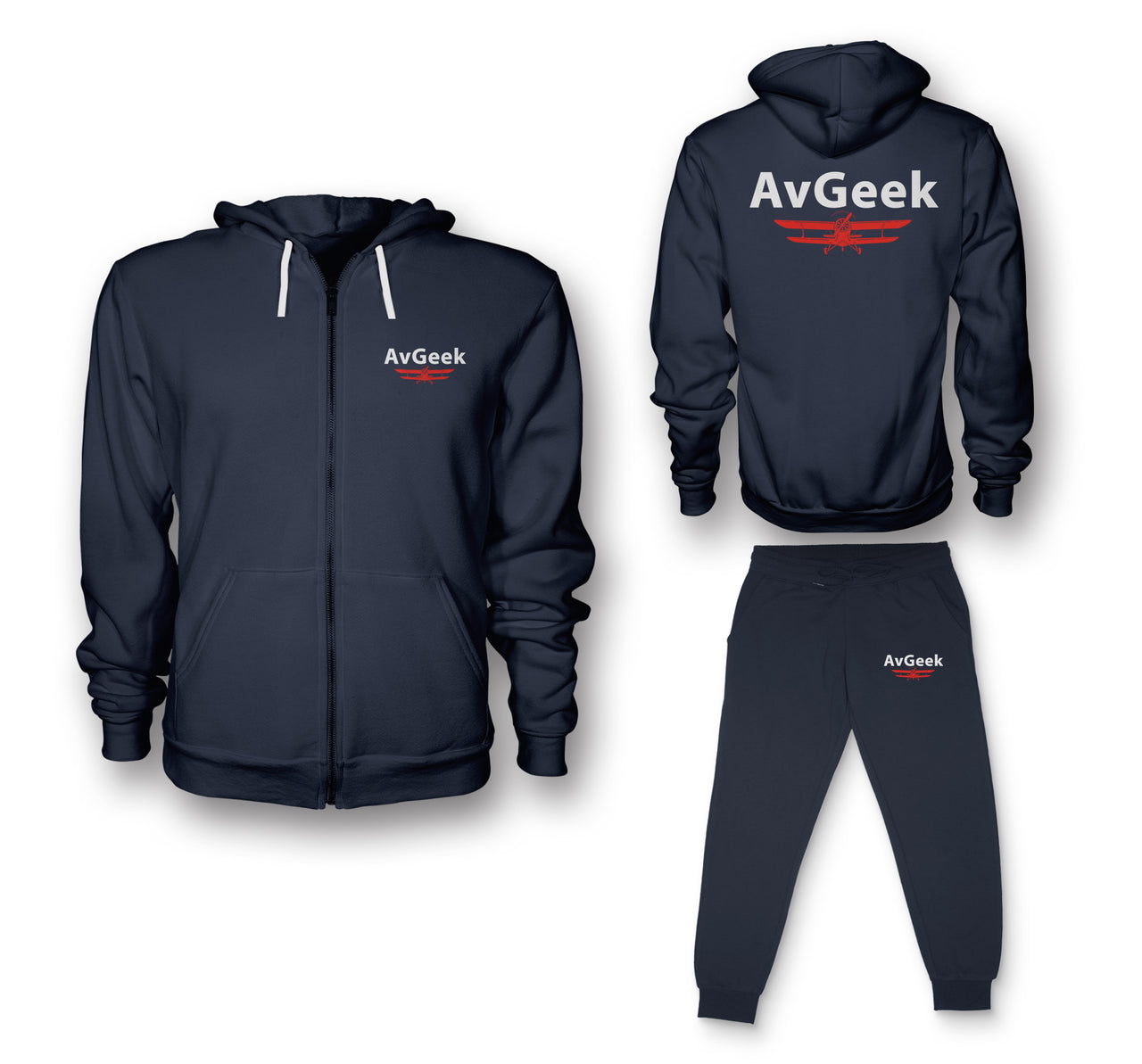 Avgeek Designed Zipped Hoodies & Sweatpants Set