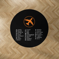 Thumbnail for Aviation Alphabet 2 Designed Carpet & Floor Mats (Round)