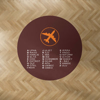 Thumbnail for Aviation Alphabet 2 Designed Carpet & Floor Mats (Round)