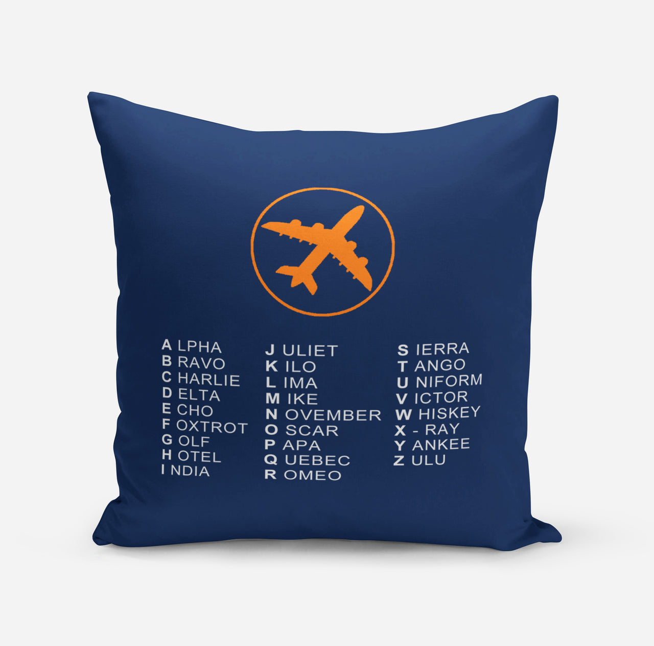 Aviation Alphabet 2 Designed Pillows