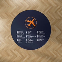 Thumbnail for Aviation Alphabet 2 Designed Carpet & Floor Mats (Round)