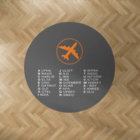 Thumbnail for Aviation Alphabet 2 Designed Carpet & Floor Mats (Round)