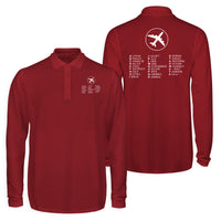 Thumbnail for Aviation Alphabet 2 Designed Long Sleeve Polo T-Shirts (Double-Side)