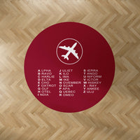 Thumbnail for Aviation Alphabet 2 Designed Carpet & Floor Mats (Round)