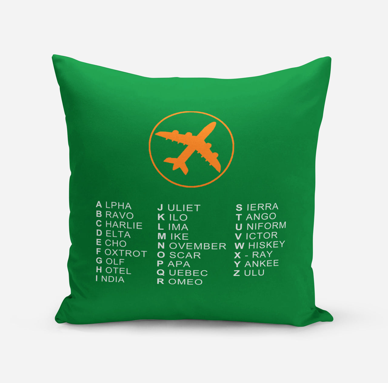 Aviation Alphabet 2 Designed Pillows