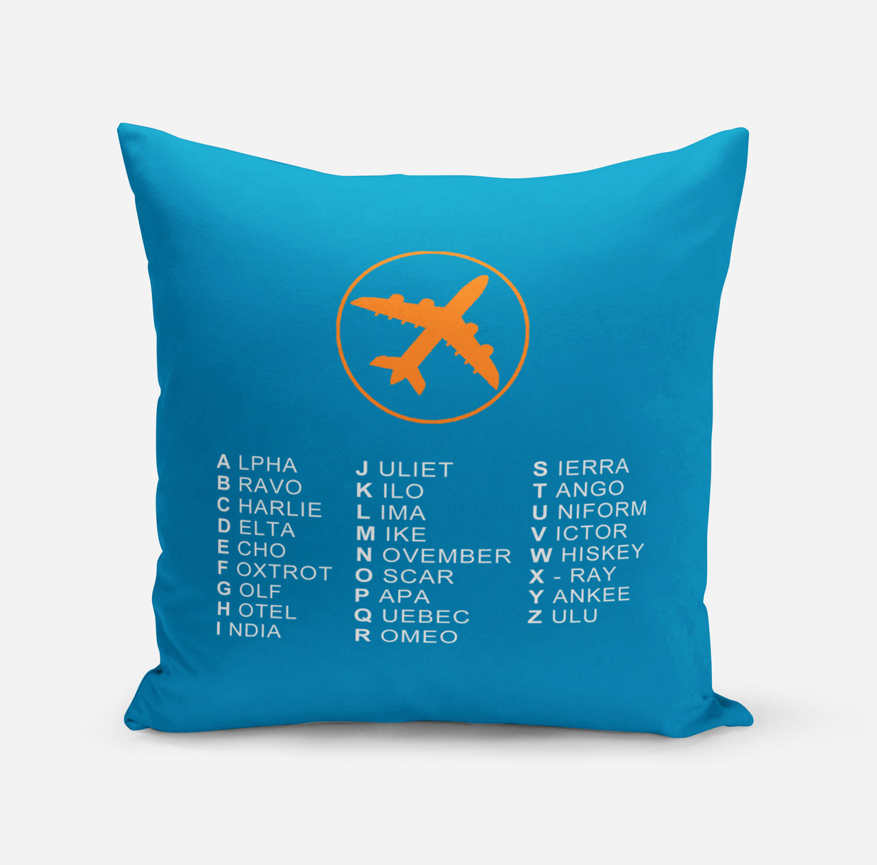 Aviation Alphabet 2 Designed Pillows