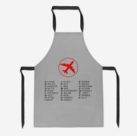 Thumbnail for Aviation Alphabet 2 Designed Kitchen Aprons