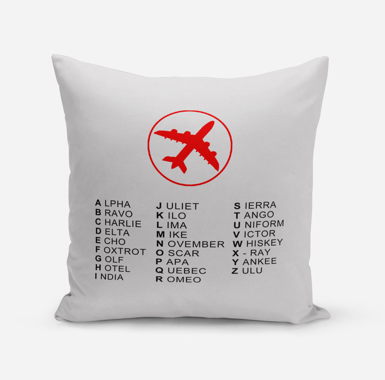 Aviation Alphabet 2 Designed Pillows