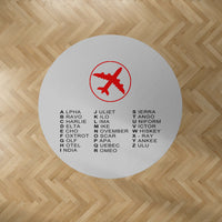 Thumbnail for Aviation Alphabet 2 Designed Carpet & Floor Mats (Round)