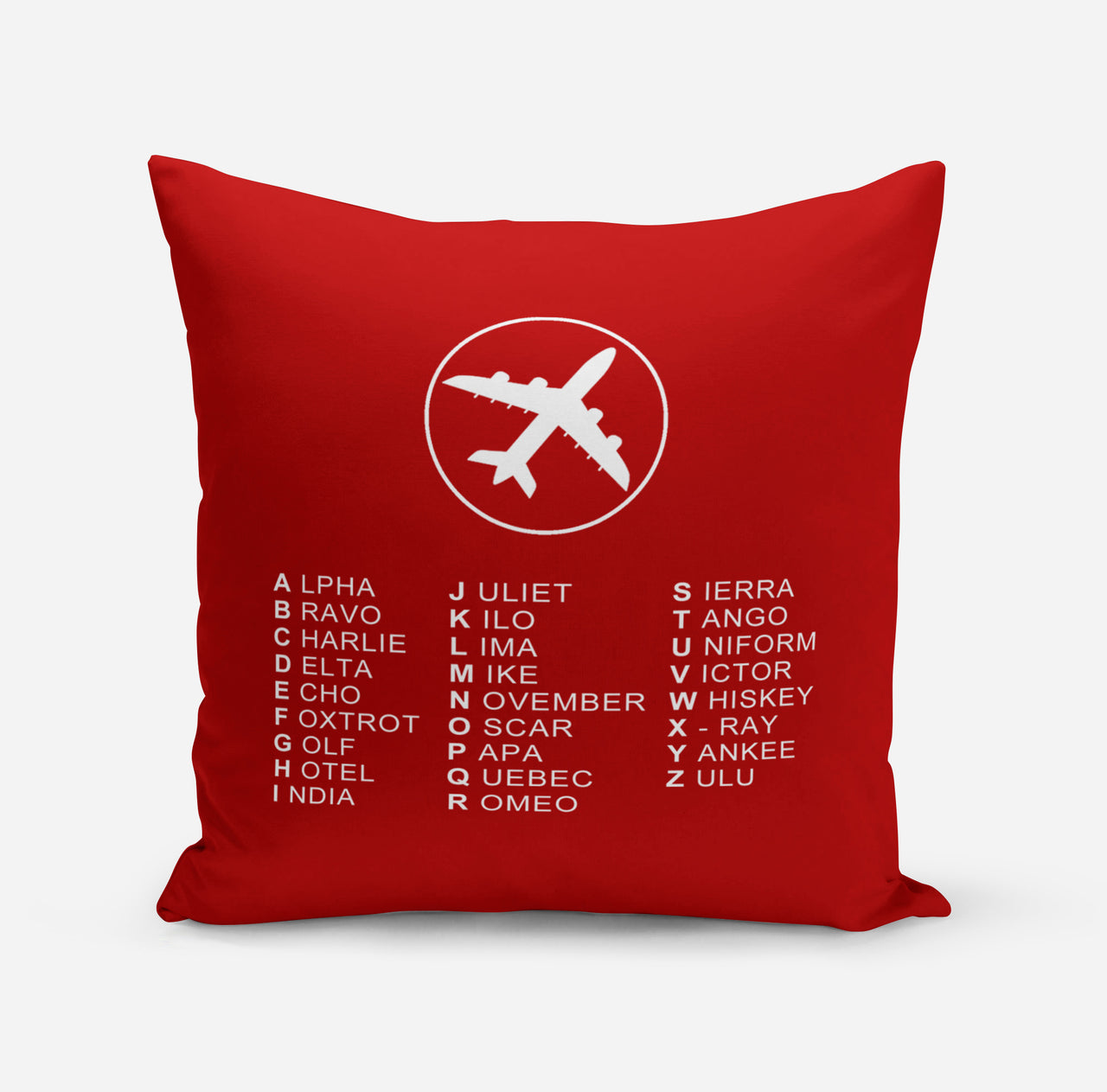 Aviation Alphabet 2 Designed Pillows