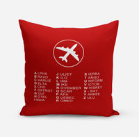 Thumbnail for Aviation Alphabet 2 Designed Pillows