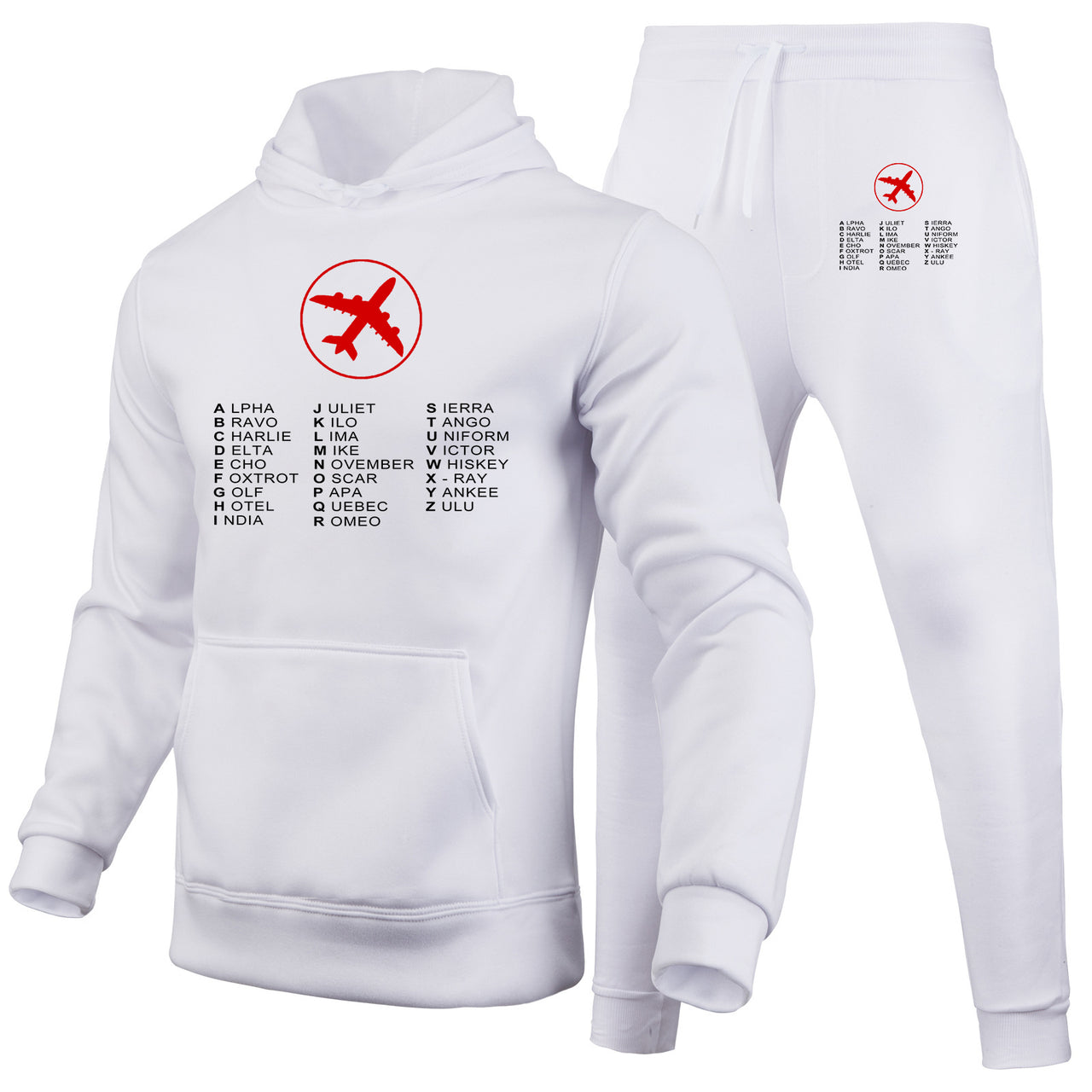 Aviation Alphabet 2 Designed Hoodies & Sweatpants Set