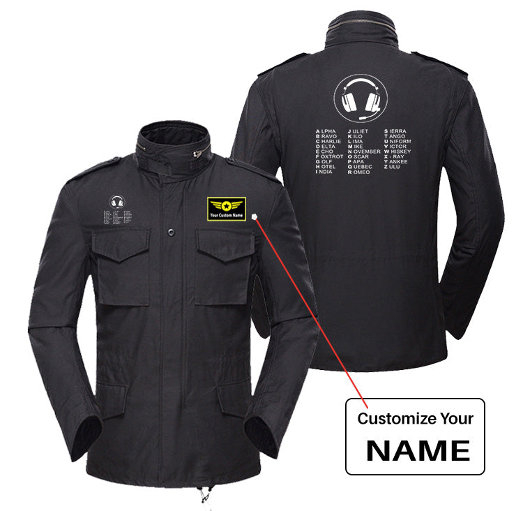 Aviation Alphabet 3 Designed Military Coats