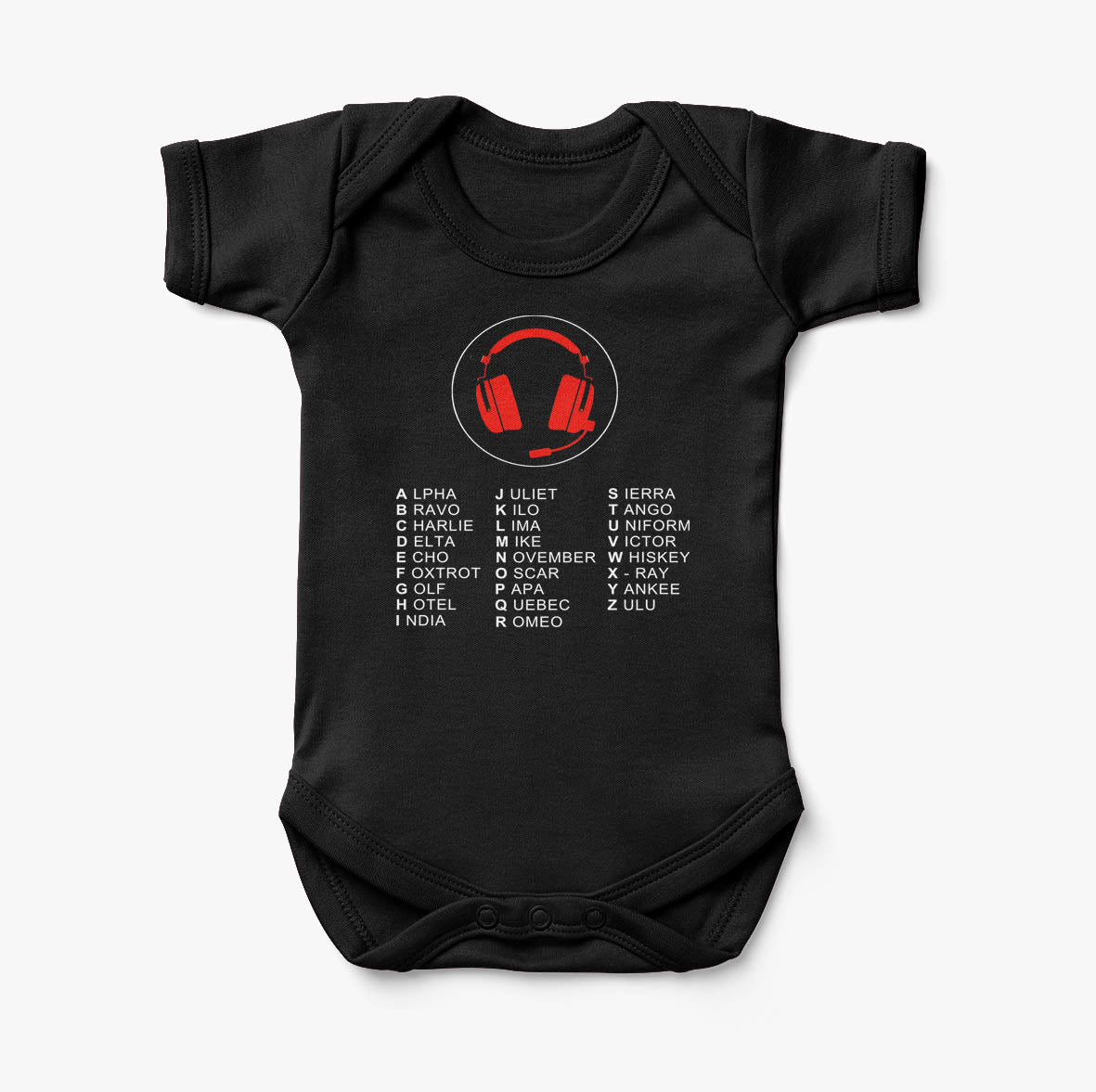 Aviation Alphabet 3 Designed Baby Bodysuits