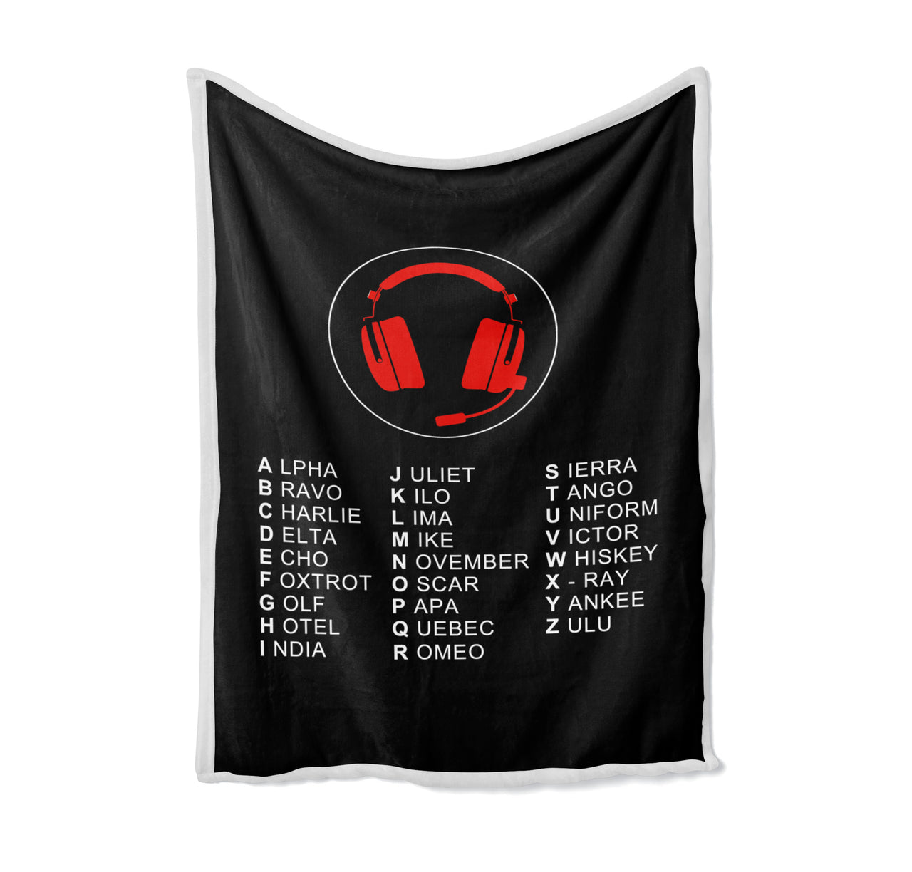 Aviation Alphabet 3 Designed Bed Blankets & Covers